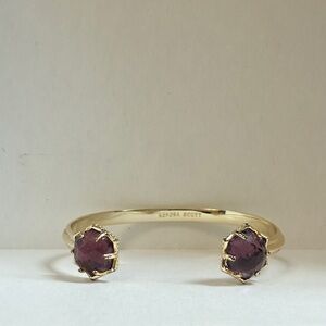 Kendra Scott gold bangle (purple stones)